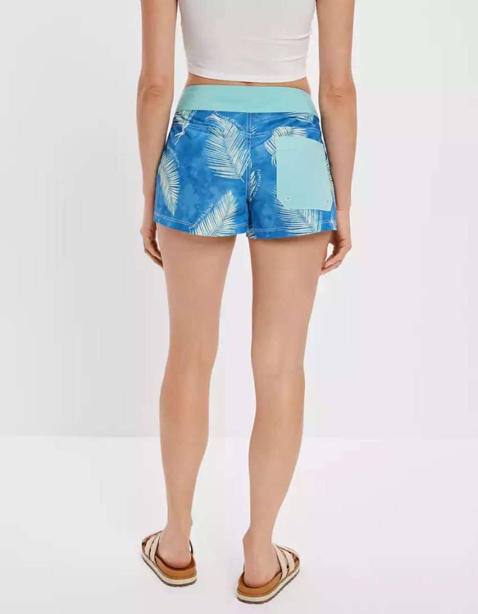 Shorts American Eagle AE x Outer Banks Board Bleu Femme | HHS-86227869